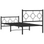 vidaXL Bettgestell mit Kopf- und Fußteil Metall Schwarz 90x190 cm vidaXL Bettgestell mit Kopf- und Fußteil Metall Schwarz 90x190 cm