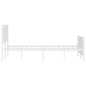 vidaXL Bettgestell mit Kopf- und Fußteil Metall Weiß 140x190 cm vidaXL Bettgestell mit Kopf- und Fußteil Metall Weiß 140x190 cm