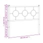 vidaXL Kopfteil Metall Schwarz 100 cm