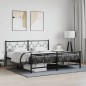 vidaXL Metallbett ohne Matratze mit Fußteil Schwarz 180x200 cm vidaXL Metallbett ohne Matratze mit Fußteil Schwarz 180x200 cm