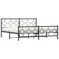 vidaXL Metallbett ohne Matratze mit Fußteil Schwarz 180x200 cm vidaXL Metallbett ohne Matratze mit Fußteil Schwarz 180x200 cm