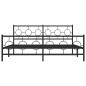 vidaXL Metallbett ohne Matratze mit Fußteil Schwarz 180x200 cm vidaXL Metallbett ohne Matratze mit Fußteil Schwarz 180x200 cm
