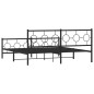 vidaXL Metallbett ohne Matratze mit Fußteil Schwarz 180x200 cm vidaXL Metallbett ohne Matratze mit Fußteil Schwarz 180x200 cm