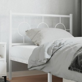 vidaXL Kopfteil Metall Weiß 100 cm