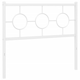 vidaXL Kopfteil Metall Weiß 100 cm