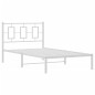 vidaXL Bettgestell mit Kopfteil Metall Weiß 100x190 cm vidaXL Bettgestell mit Kopfteil Metall Weiß 100x190 cm