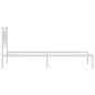 vidaXL Bettgestell mit Kopfteil Metall Weiß 100x190 cm vidaXL Bettgestell mit Kopfteil Metall Weiß 100x190 cm