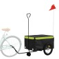 vidaXL Fahrradanhänger Schwarz und Grün 45 kg Eisen vidaXL Fahrradanhänger Schwarz und Grün 45 kg Eisen