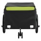 vidaXL Fahrradanhänger Schwarz und Grün 45 kg Eisen vidaXL Fahrradanhänger Schwarz und Grün 45 kg Eisen