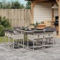 vidaXL 9-tlg. Garten-Essgruppe mit Kissen Hellgrau Poly Rattan vidaXL 9-tlg. Garten-Essgruppe mit Kissen Hellgrau Poly Rattan