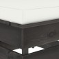 Modulare Ottomane mit Kissen Grau Imprägniertes Holz Modulare Ottomane mit Kissen Grau Imprägniertes Holz