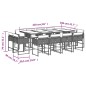 vidaXL 13-tlg. Garten-Essgruppe mit Kissen Hellgrau Poly Rattan vidaXL 13-tlg. Garten-Essgruppe mit Kissen Hellgrau Poly Rattan