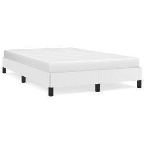 vidaXL Bettgestell Weiß 120x190 cm Kunstleder