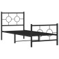 vidaXL Bettgestell mit Kopf- und Fußteil Metall Schwarz 75x190 cm vidaXL Bettgestell mit Kopf- und Fußteil Metall Schwarz 75x190 cm