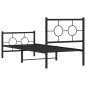 vidaXL Bettgestell mit Kopf- und Fußteil Metall Schwarz 75x190 cm vidaXL Bettgestell mit Kopf- und Fußteil Metall Schwarz 75x190 cm