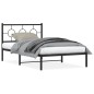 vidaXL Bettgestell mit Kopfteil Metall Schwarz 107x203 cm vidaXL Bettgestell mit Kopfteil Metall Schwarz 107x203 cm