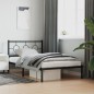 vidaXL Bettgestell mit Kopfteil Metall Schwarz 107x203 cm vidaXL Bettgestell mit Kopfteil Metall Schwarz 107x203 cm