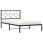 vidaXL Bettgestell mit Kopfteil Metall Schwarz 107x203 cm vidaXL Bettgestell mit Kopfteil Metall Schwarz 107x203 cm