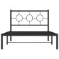 vidaXL Bettgestell mit Kopfteil Metall Schwarz 107x203 cm vidaXL Bettgestell mit Kopfteil Metall Schwarz 107x203 cm