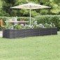 vidaXL Hochbeet Pulverbeschichteter Stahl 296x80x36 cm Anthrazit vidaXL Hochbeet Pulverbeschichteter Stahl 296x80x36 cm Anthrazit