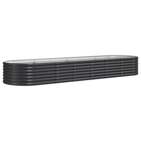 vidaXL Hochbeet Pulverbeschichteter Stahl 296x80x36 cm Anthrazit