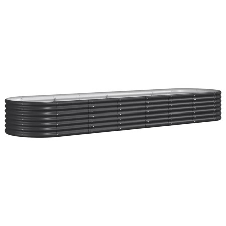 vidaXL Hochbeet Pulverbeschichteter Stahl 296x80x36 cm Anthrazit