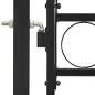 vidaXL Zauntor Doppelflügel Gewölbte Spitze Stahl 400 x 175 cm Schwarz vidaXL Zauntor Doppelflügel Gewölbte Spitze Stahl 400 x 175 cm Schwarz