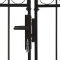 vidaXL Zauntor Doppelflügel Gewölbte Spitze Stahl 400 x 175 cm Schwarz vidaXL Zauntor Doppelflügel Gewölbte Spitze Stahl 400 x 175 cm Schwarz