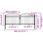 vidaXL Zauntor Doppelflügel Gewölbte Spitze Stahl 400 x 175 cm Schwarz vidaXL Zauntor Doppelflügel Gewölbte Spitze Stahl 400 x 175 cm Schwarz