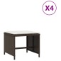 vidaXL Gartenhocker mit Kissen 4 Stk. Braun 41x41x36 cm Poly Rattan vidaXL Gartenhocker mit Kissen 4 Stk. Braun 41x41x36 cm Poly Rattan