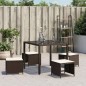 vidaXL Gartenhocker mit Kissen 4 Stk. Braun 41x41x36 cm Poly Rattan vidaXL Gartenhocker mit Kissen 4 Stk. Braun 41x41x36 cm Poly Rattan