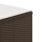 vidaXL Gartenhocker mit Kissen 4 Stk. Braun 41x41x36 cm Poly Rattan vidaXL Gartenhocker mit Kissen 4 Stk. Braun 41x41x36 cm Poly Rattan