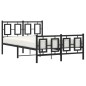 vidaXL Bettgestell mit Kopf- und Fußteil Metall Schwarz 120x200 cm vidaXL Bettgestell mit Kopf- und Fußteil Metall Schwarz 120x200 cm