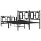 vidaXL Bettgestell mit Kopf- und Fußteil Metall Schwarz 120x200 cm vidaXL Bettgestell mit Kopf- und Fußteil Metall Schwarz 120x200 cm