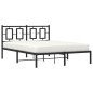 vidaXL Bettgestell mit Kopfteil Metall Schwarz 140x190 cm vidaXL Bettgestell mit Kopfteil Metall Schwarz 140x190 cm