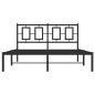 vidaXL Bettgestell mit Kopfteil Metall Schwarz 140x190 cm vidaXL Bettgestell mit Kopfteil Metall Schwarz 140x190 cm
