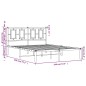 vidaXL Bettgestell mit Kopfteil Metall Schwarz 140x190 cm vidaXL Bettgestell mit Kopfteil Metall Schwarz 140x190 cm