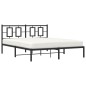 vidaXL Bettgestell mit Kopfteil Metall Schwarz 150x200 cm vidaXL Bettgestell mit Kopfteil Metall Schwarz 150x200 cm