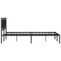vidaXL Bettgestell mit Kopfteil Metall Schwarz 150x200 cm vidaXL Bettgestell mit Kopfteil Metall Schwarz 150x200 cm