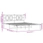 vidaXL Bettgestell mit Kopfteil Metall Schwarz 150x200 cm vidaXL Bettgestell mit Kopfteil Metall Schwarz 150x200 cm