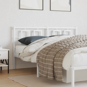 vidaXL Kopfteil Metall Weiß 160 cm