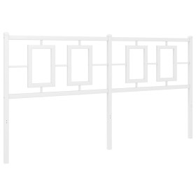 vidaXL Kopfteil Metall Weiß 160 cm
