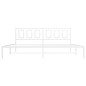 vidaXL Bettgestell mit Kopfteil Metall Weiß 200x200 cm vidaXL Bettgestell mit Kopfteil Metall Weiß 200x200 cm