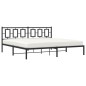 vidaXL Bettgestell mit Kopfteil Metall Schwarz 200x200 cm vidaXL Bettgestell mit Kopfteil Metall Schwarz 200x200 cm