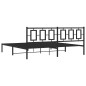 vidaXL Bettgestell mit Kopfteil Metall Schwarz 200x200 cm vidaXL Bettgestell mit Kopfteil Metall Schwarz 200x200 cm