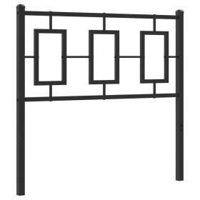 vidaXL Kopfteil Metall Schwarz 90 cm