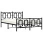 vidaXL Bettgestell mit Kopf- und Fußteil Metall Schwarz 140x200 cm vidaXL Bettgestell mit Kopf- und Fußteil Metall Schwarz 140x200 cm