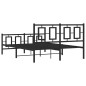 vidaXL Bettgestell mit Kopf- und Fußteil Metall Schwarz 140x200 cm vidaXL Bettgestell mit Kopf- und Fußteil Metall Schwarz 140x200 cm