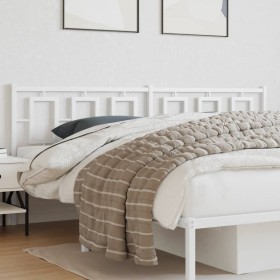 vidaXL Kopfteil Metall Weiß 193 cm