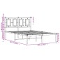 vidaXL Bettgestell mit Kopfteil Metall Weiß 120x200 cm vidaXL Bettgestell mit Kopfteil Metall Weiß 120x200 cm